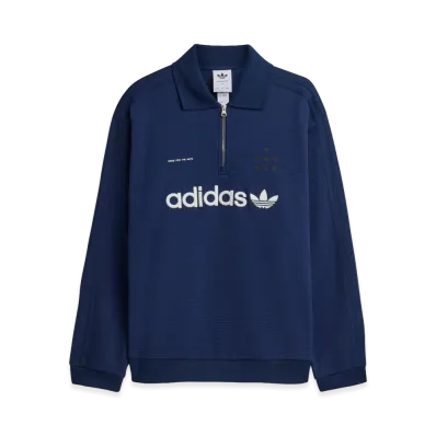 adidas x Song for the Mute ADI008 L/S Polo Shirt "Night Indigo"