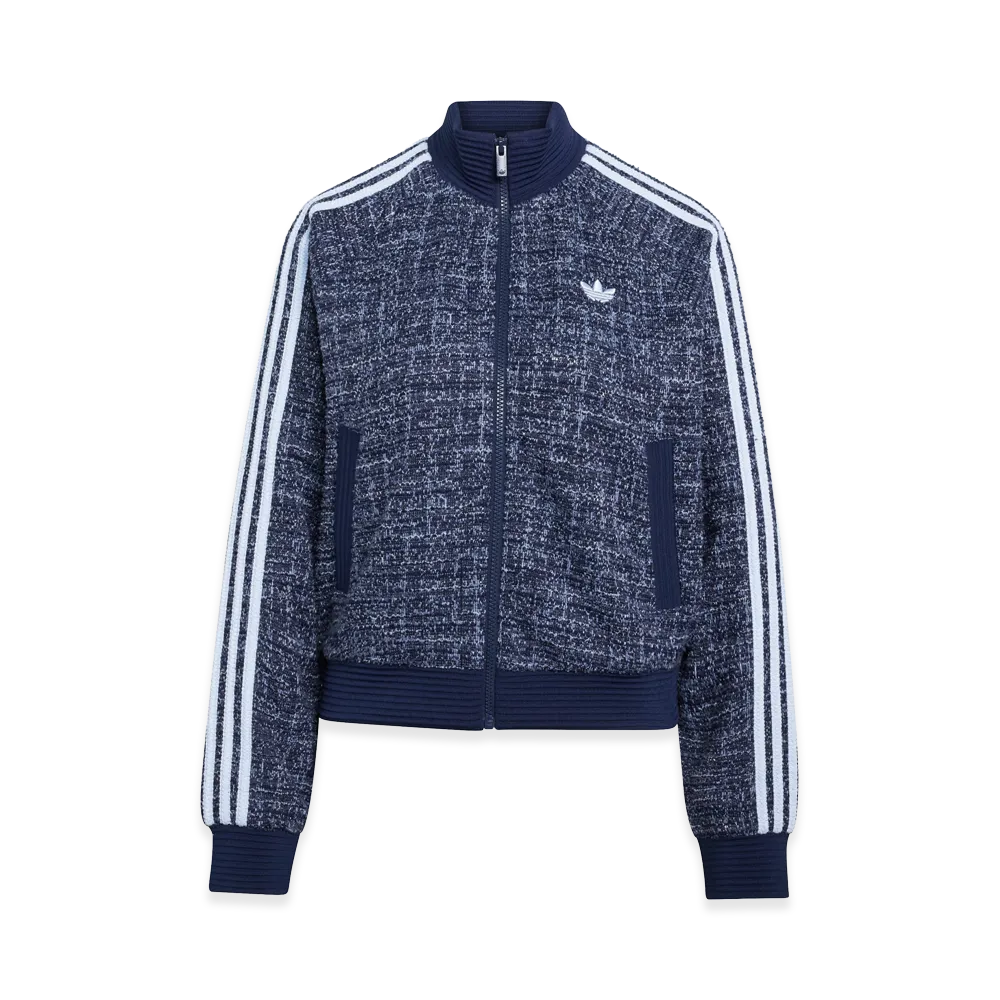 adidas Women's Boucle Vintage Track Top "Team Navy Blue 2"