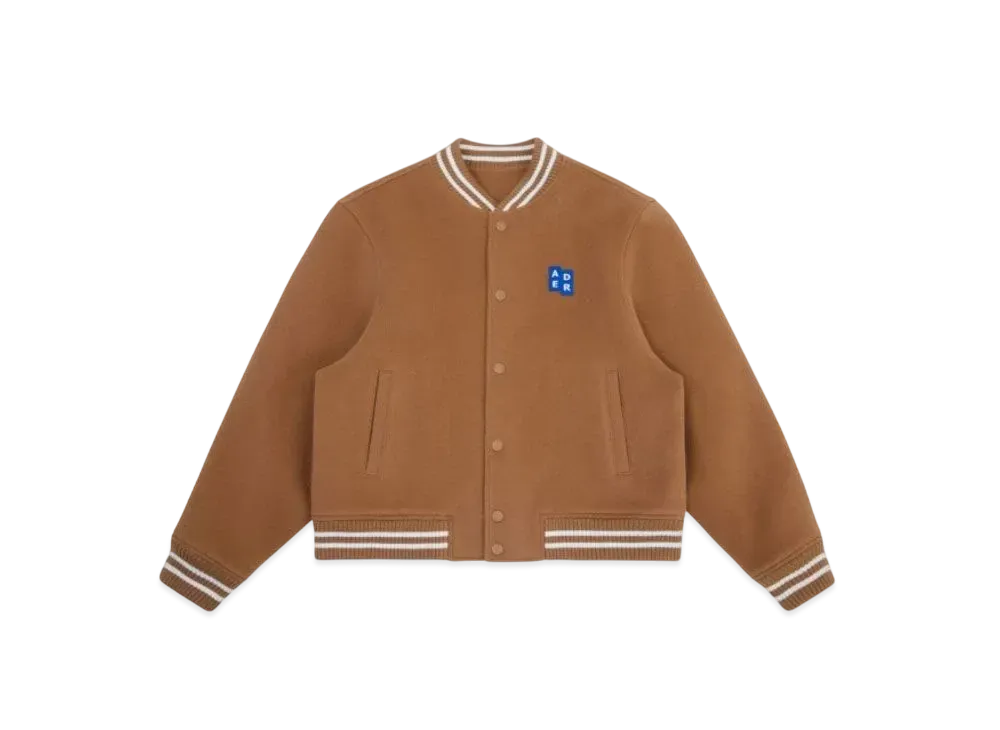 ADERERROR Tag Varsity Jacket 01 "Beige"