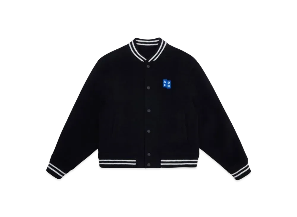 ADERERROR Tag Varsity Jacket 01 "Black"