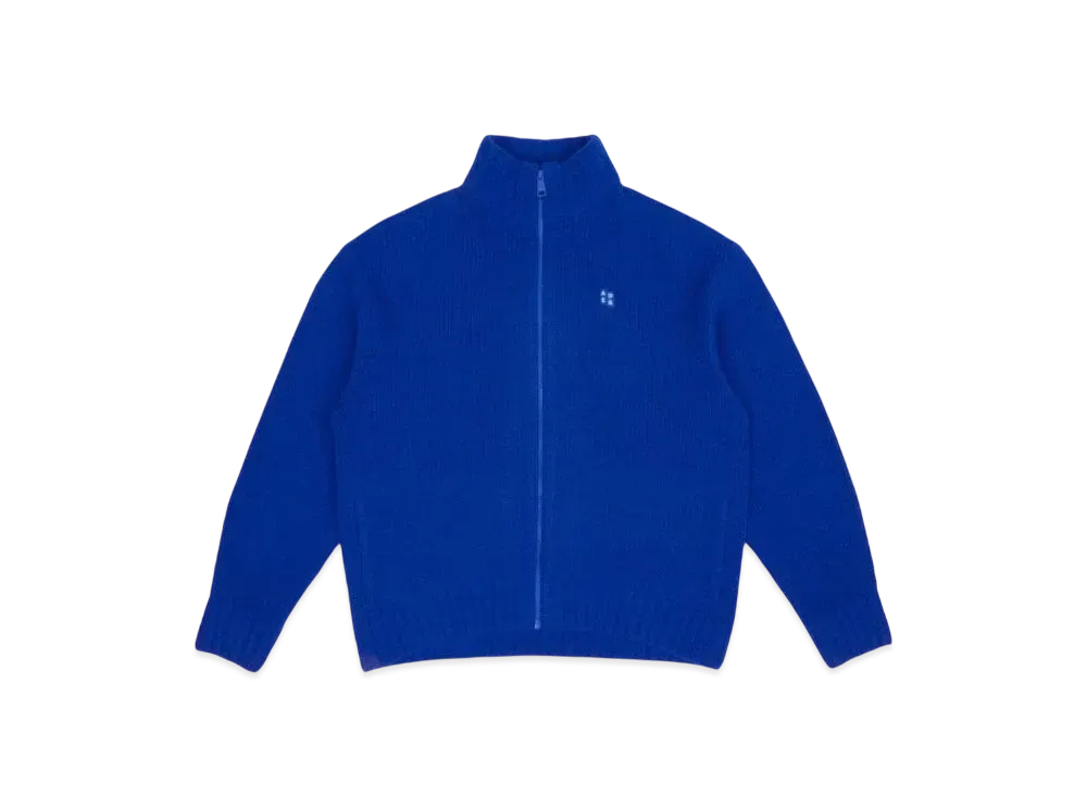 ADERERROR Tag Knit Zip-Up 01 "Blue"