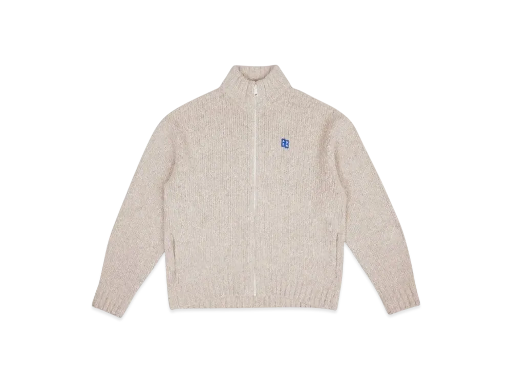 ADER error Tag Knit Zip-Up 01 "Soft White"