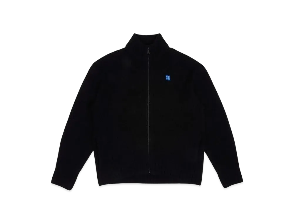 ADER error Tag Knit Zip-Up 01 "Black"