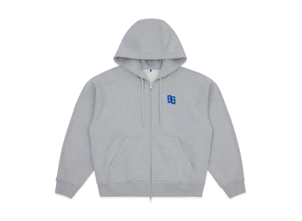 ADERERROR Tag Hoodie Zip-Up 02 "Grey"