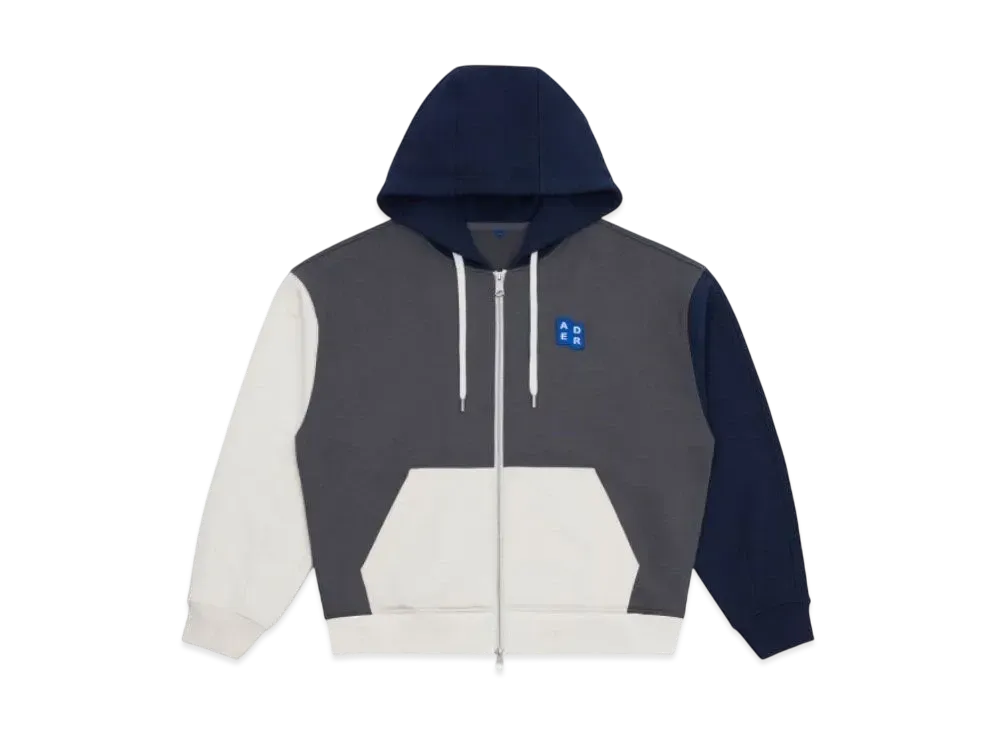 ADERERROR Tag Hoodie Zip-Up 02 "Charcoal"