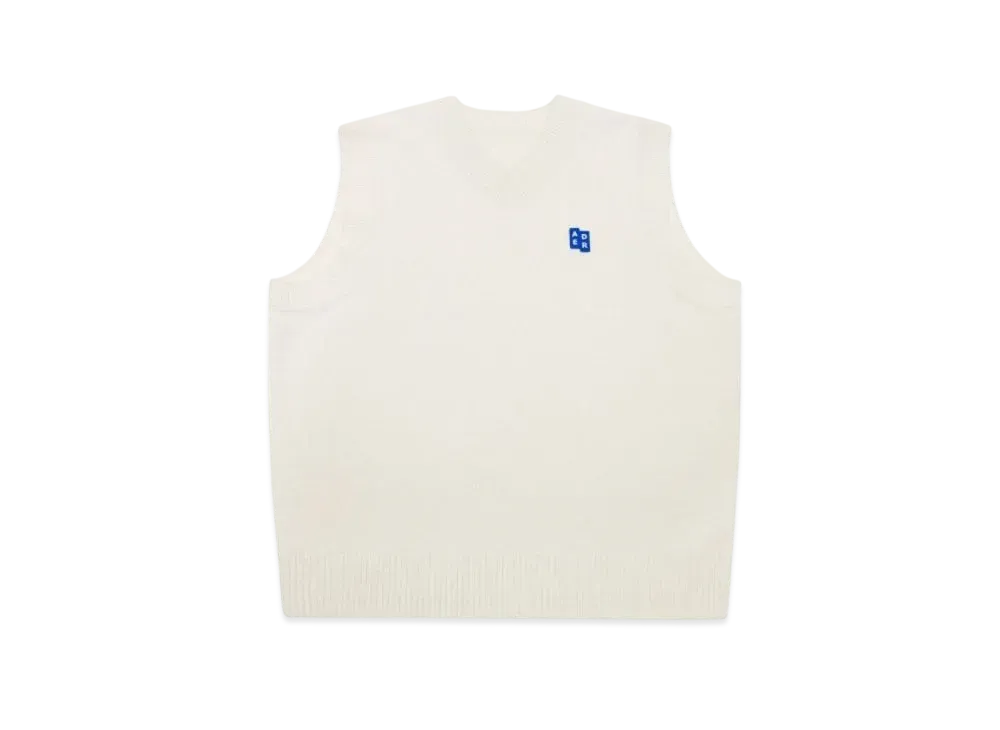 ADER error Tag Knit Vest 01 "Off White"