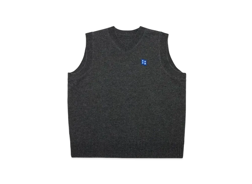 ADER error Tag Knit Vest 01 "Charcoal"