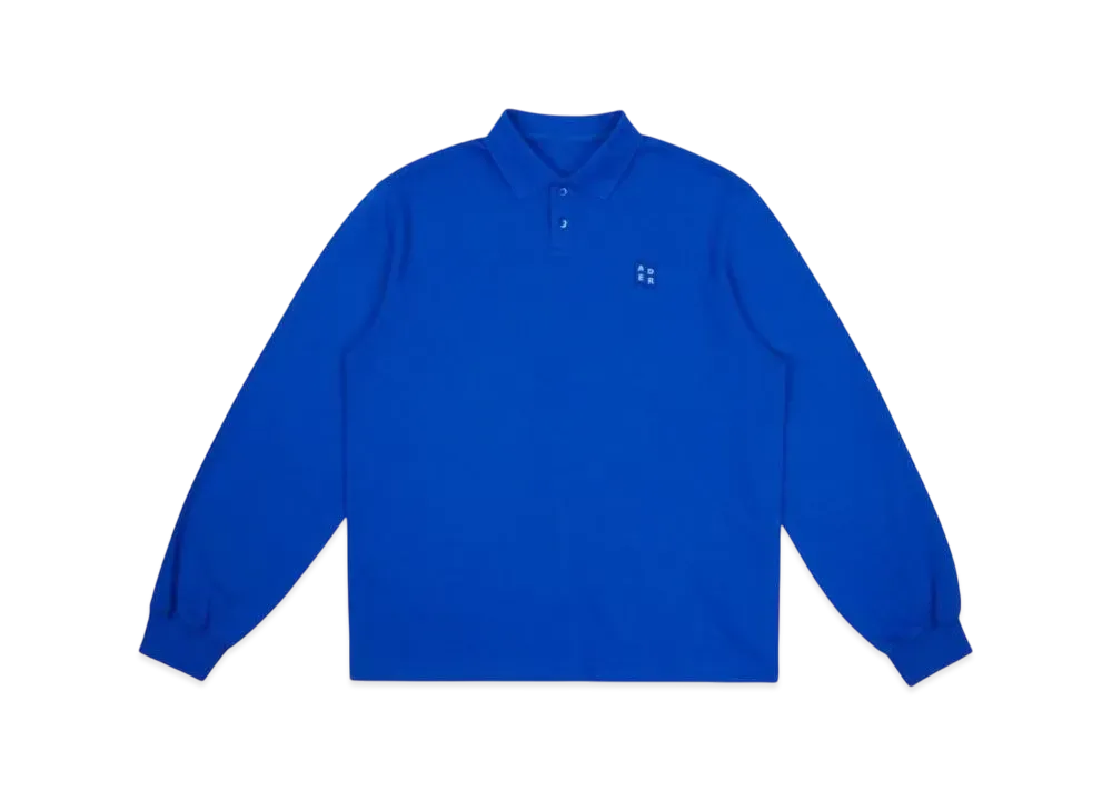 ADERERROR Tag LS Polo T-Shirt 04 "Blue"