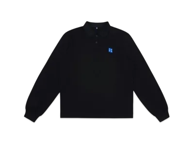 ADERERROR Tag LS Polo T-Shirt 04 "Black"
