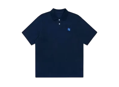 ADERERROR Tag Polo T-Shirt 01 "Navy"