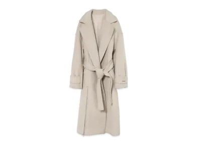 ANDMARY Ange Slit Long Coat "Light Beige"
