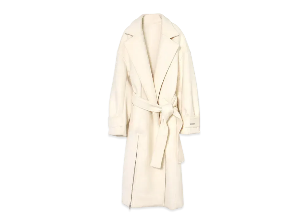ANDMARY Ange Slit Long Coat "Ivory"
