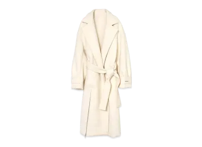 ANDMARY Ange Slit Long Coat "Ivory"