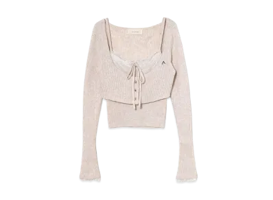 ANDMARY Brenda Lace Knit Set "Beige"