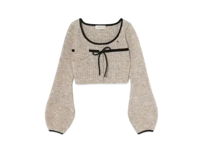 ANDMARY Abbie Ribbon Tops "Beige"