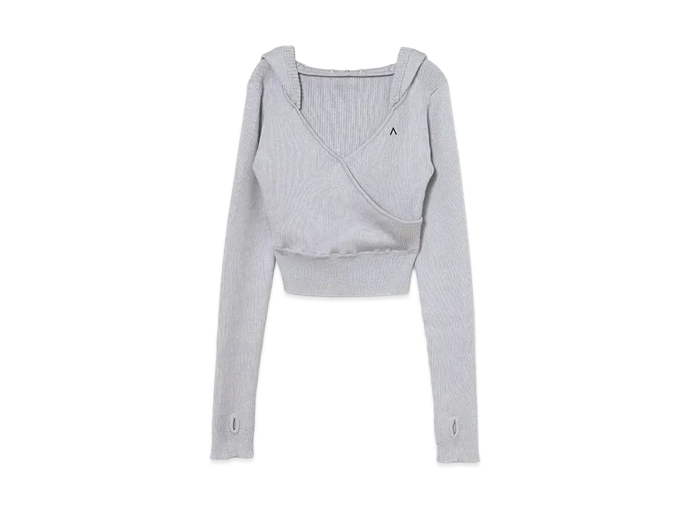 ANDMARY Lilly Silk Knit Tops "Gray"