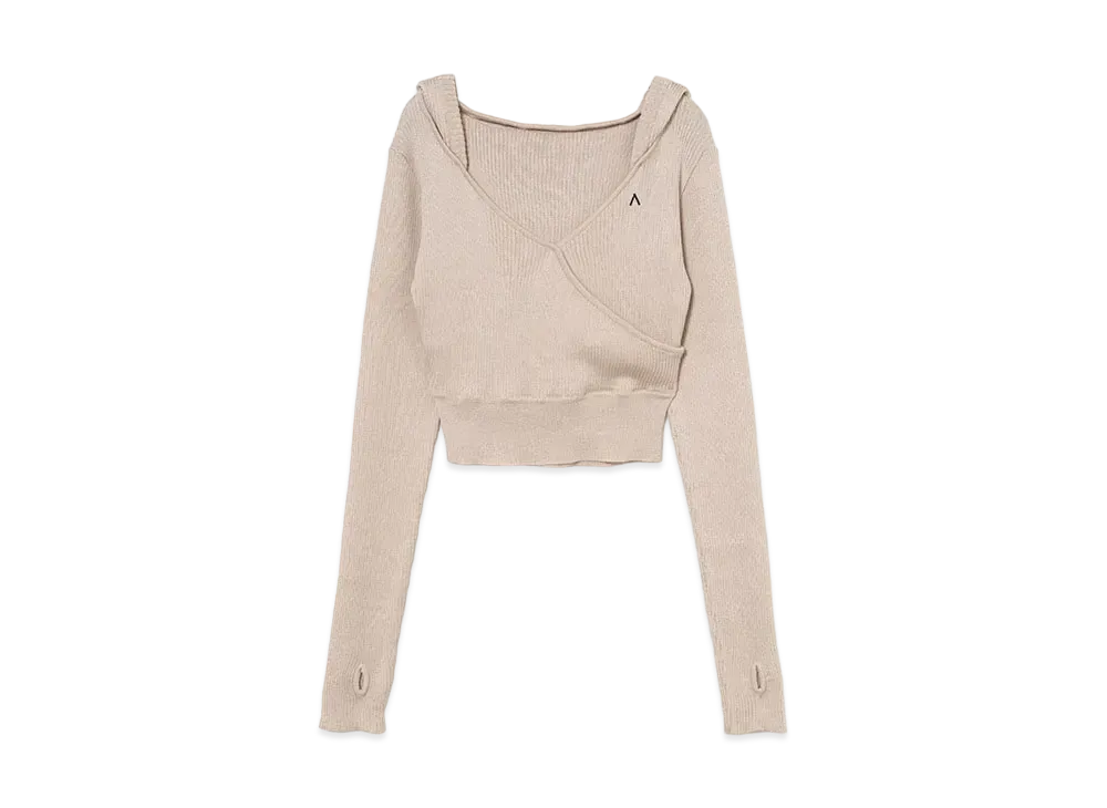 ANDMARY Lilly Silk Knit Tops "Beige"