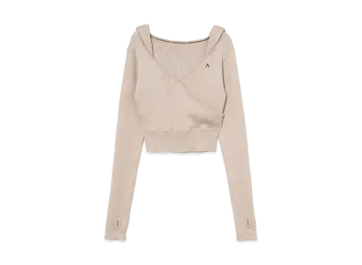 ANDMARY Lilly Silk Knit Tops "Beige"
