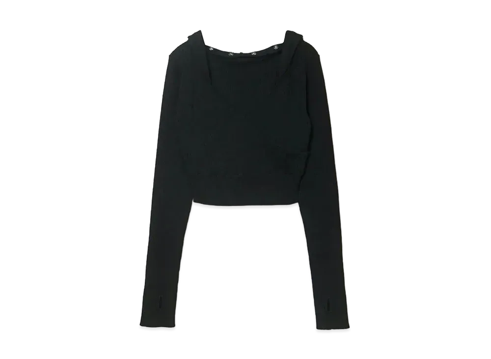 ANDMARY Lilly Silk Knit Tops "Black"