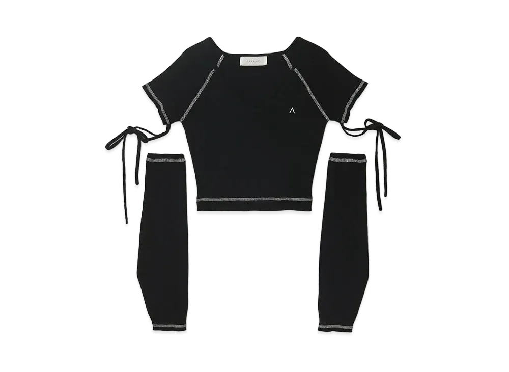 ANDMARY Kitty Knit Tops "Black"