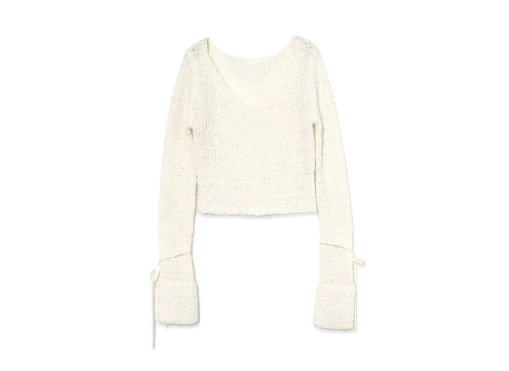 andmary Kitty ribbon tops ホワイト andmary Kitty ribbon tops