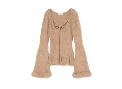 ANDMARY Abbie Fur Tops "Beige"