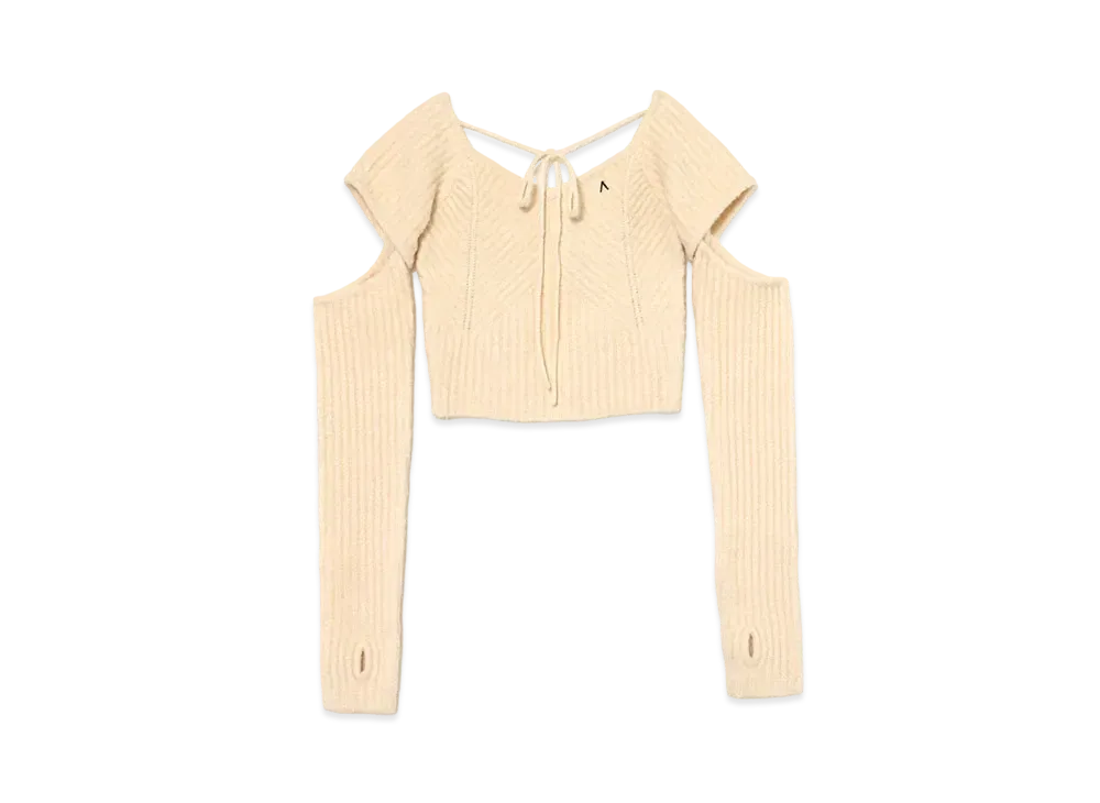 ANDMARY Nicole Ribbon Tops "Ivory"