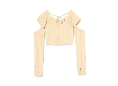 ANDMARY Nicole Ribbon Tops "Ivory"