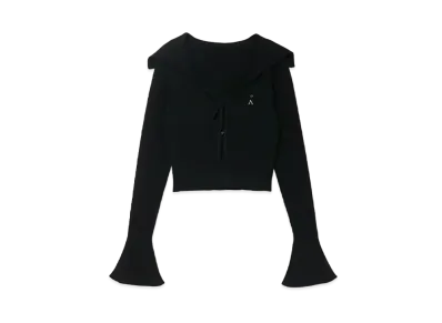 ANDMARY Chloe Ribbon Knit Tops "Black"