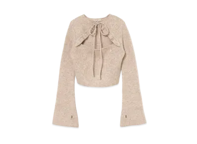 ANDMARY Anita Ribbon Knit Tops "Beige"