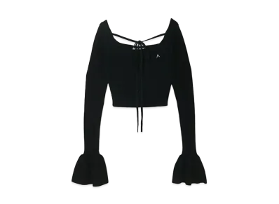 ANDMARY Laura Ribbon Tops "Black"