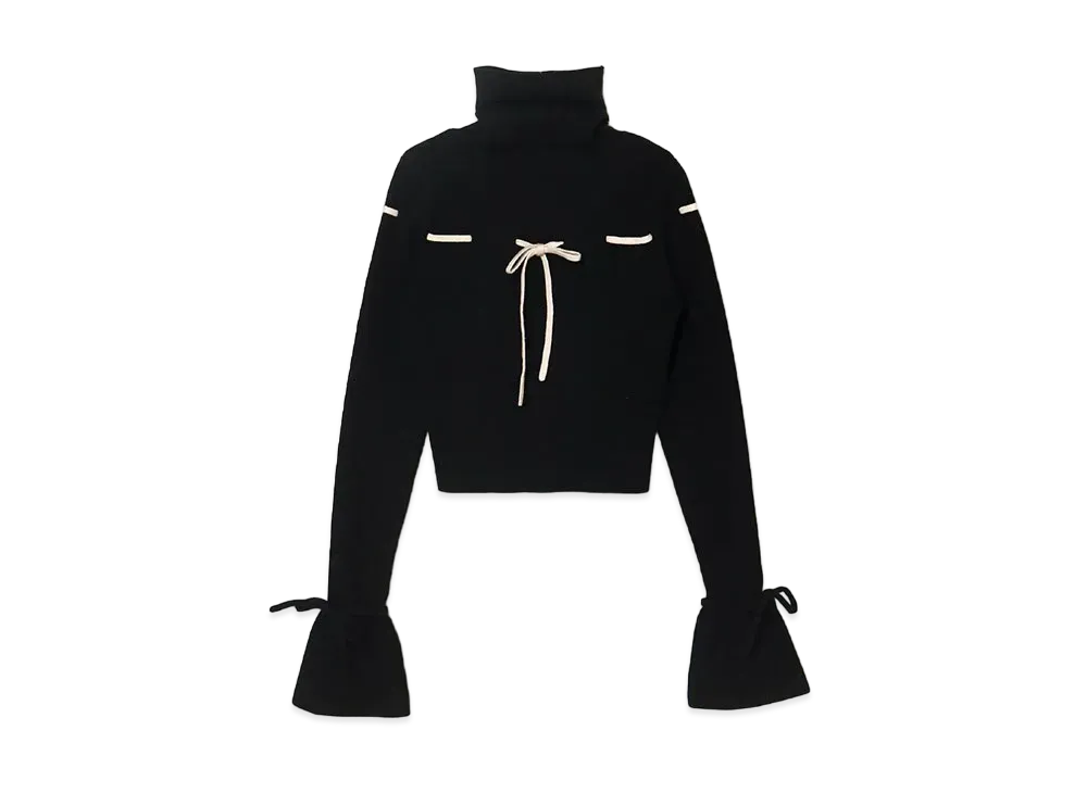 ANDMARY Lillian Ribbon Tops "Black"