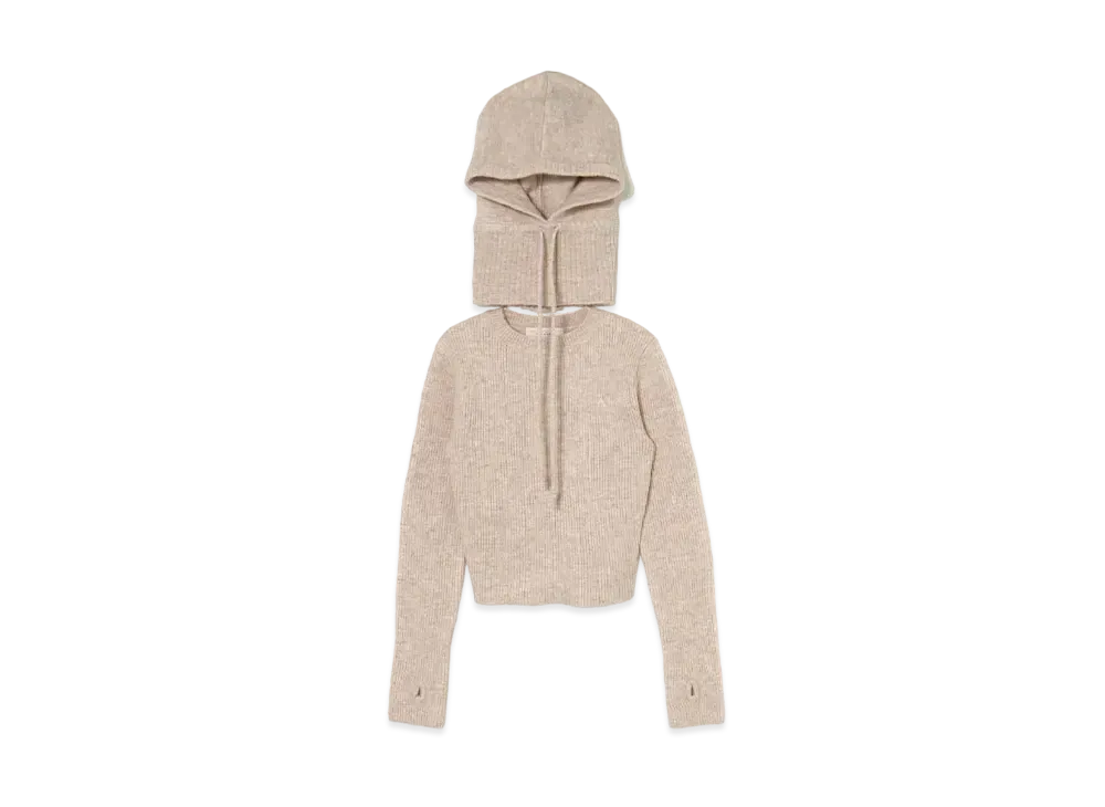 ANDMARY Mage Knit Food Tops "Beige"