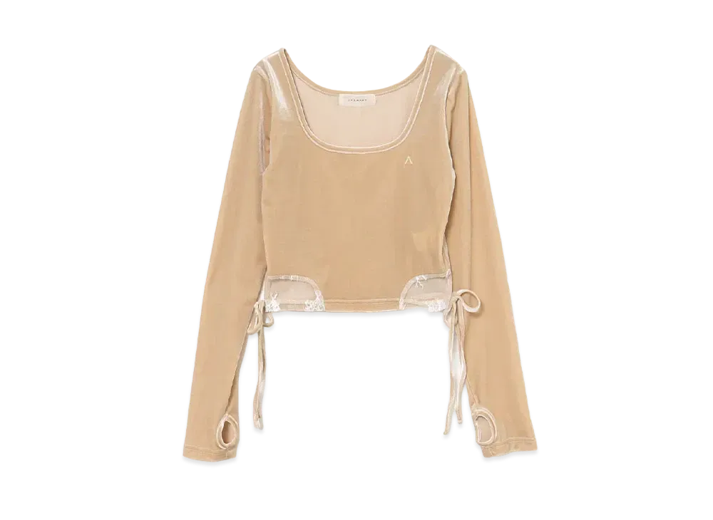 ANDMARY Gema Ribbon Tops "Light Beige"