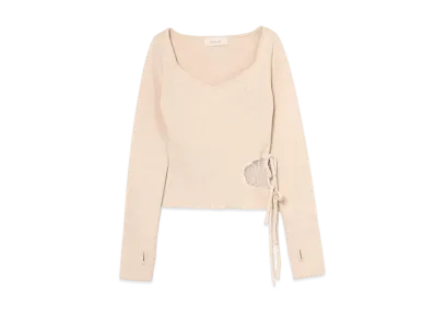 ANDMARY Flower Tulle Tops "Ivory"