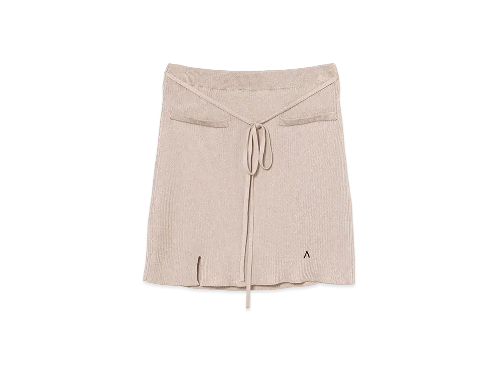 ANDMARY Lilly Silk Knit Skirt "Beige"