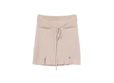 ANDMARY Lilly Silk Knit Skirt "Beige"