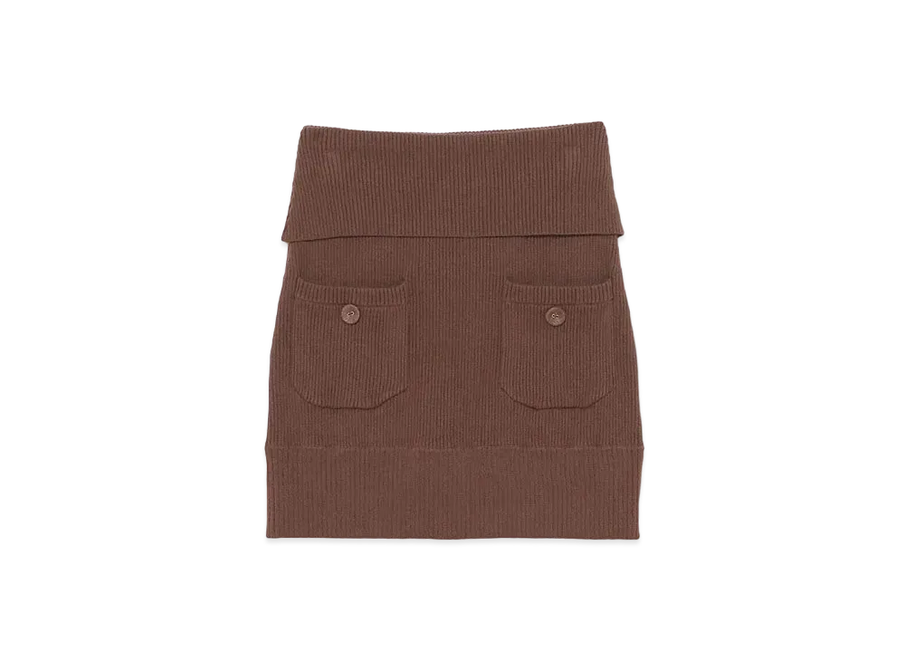 ANDMARY Carina Knit Mini Skirt "Beige"