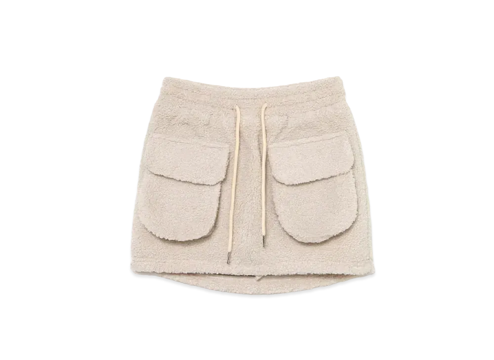 ANDMARY Miffy Boa Mini Skirt "Beige"