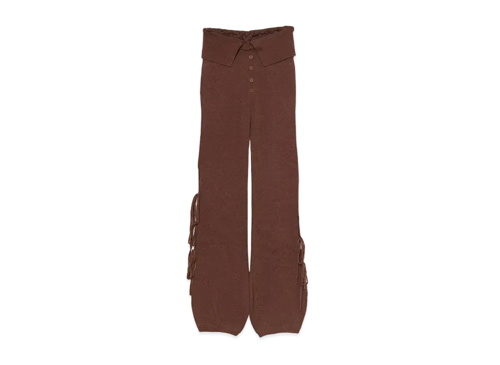 ANDMARY Nadia Ribbon Knit Pants "Mocha Brown"