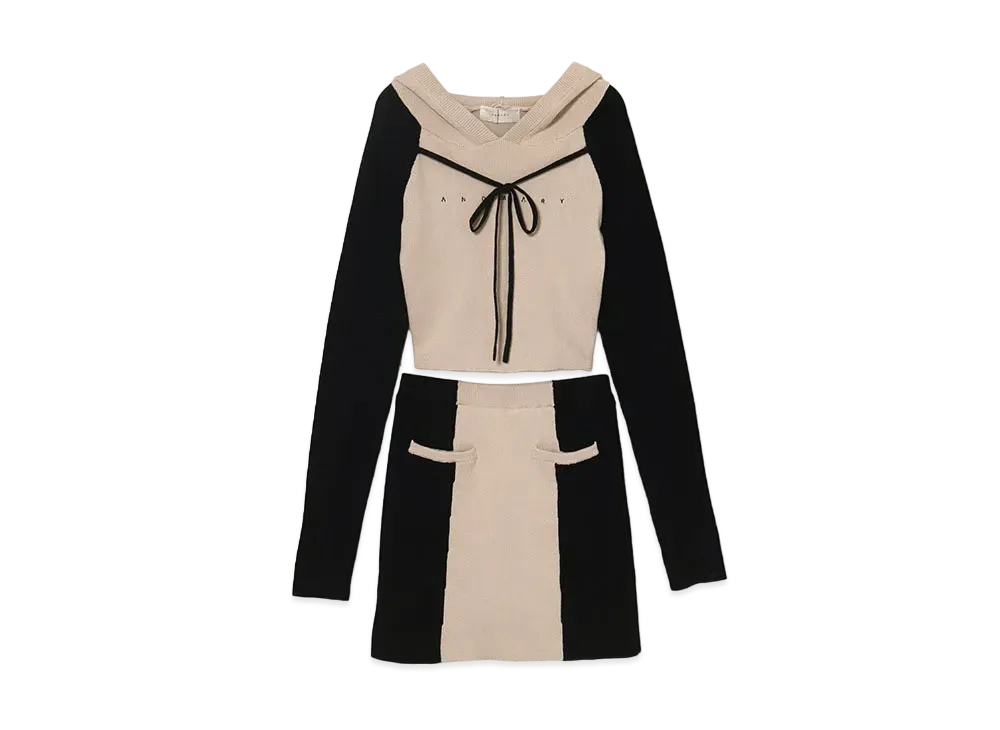 ANDMARY Alma Ribbon Knit Set Up "Beige"