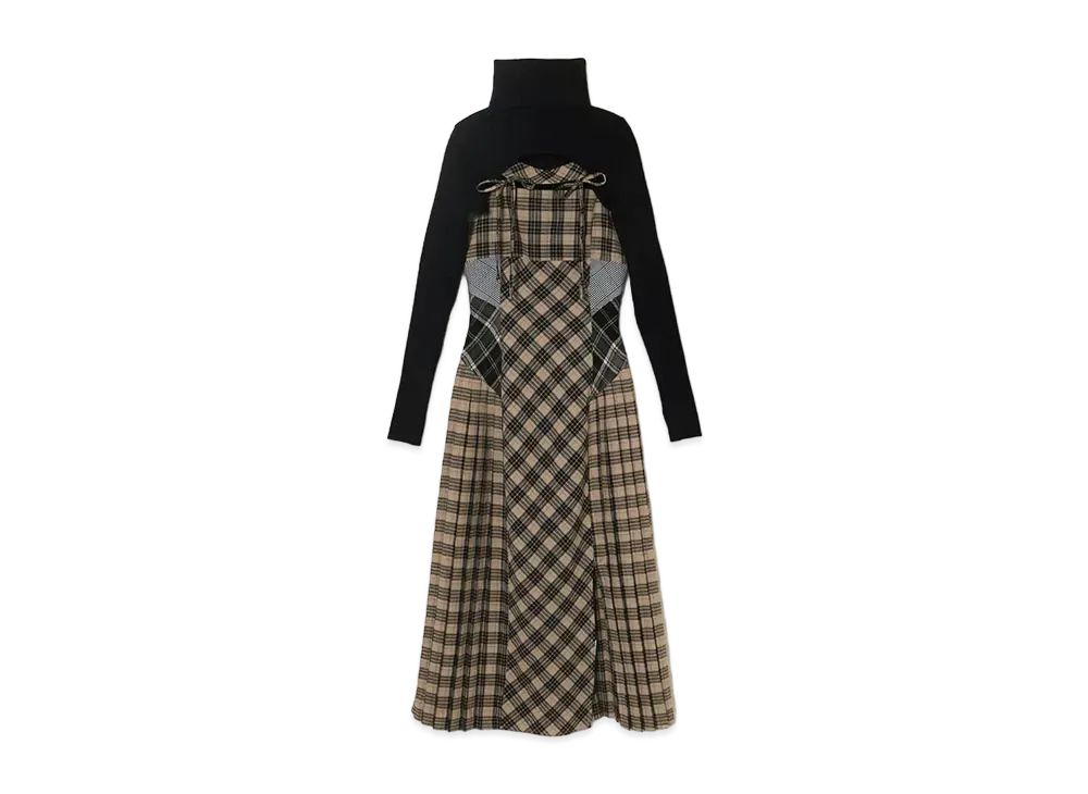 ANDMARY Nadia Check Long Dress 