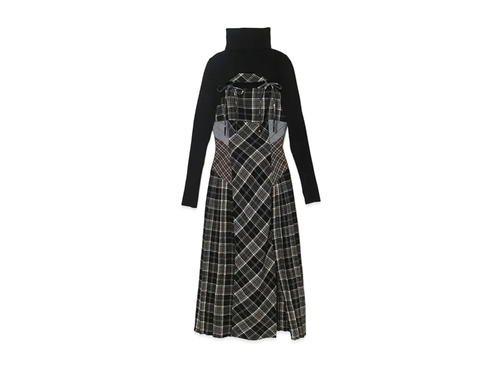 ANDMARY Nadia Check Long Dress 