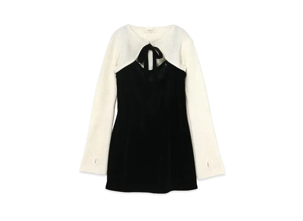 andmary Anita ribbon mini dress ブラック andmary Anita ribbon mini dress - メルカリ