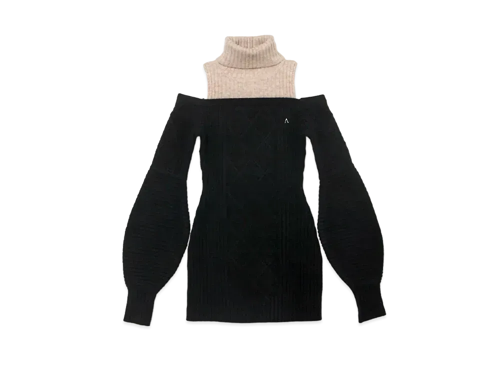 ANDMARY Cher Knit Mini Dress "Black"