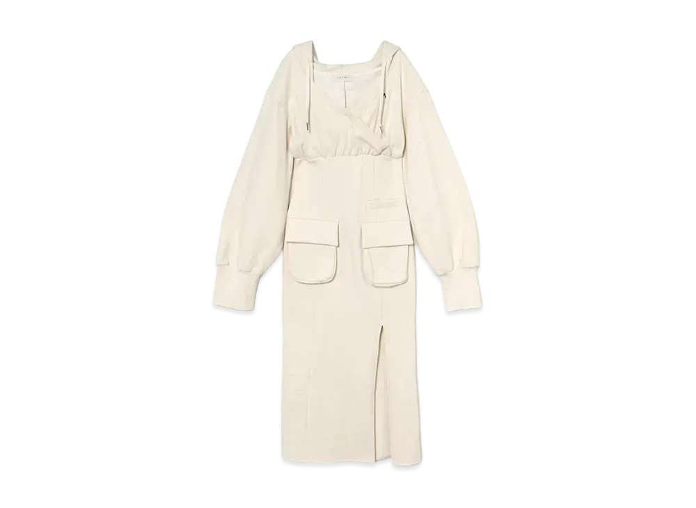 ANDMARY Ami Pocket Slit Dress "Ivory"