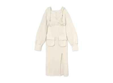 ANDMARY Ami Pocket Slit Dress "Ivory"