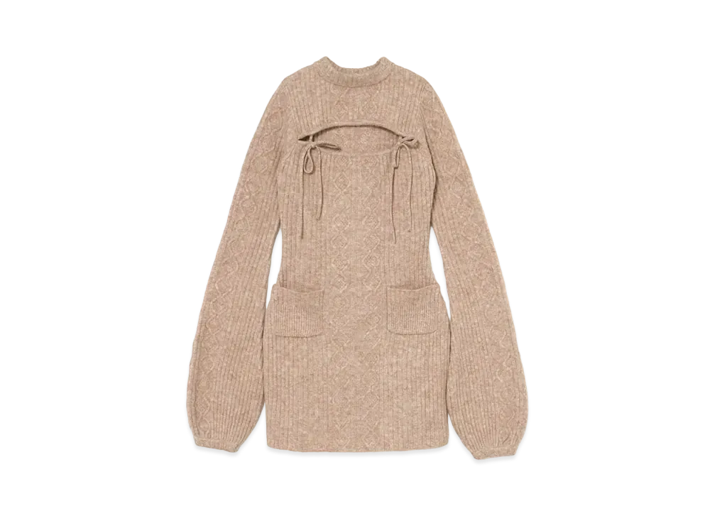 ANDMARY Bebe Ribbon Mini Dress "Beige"