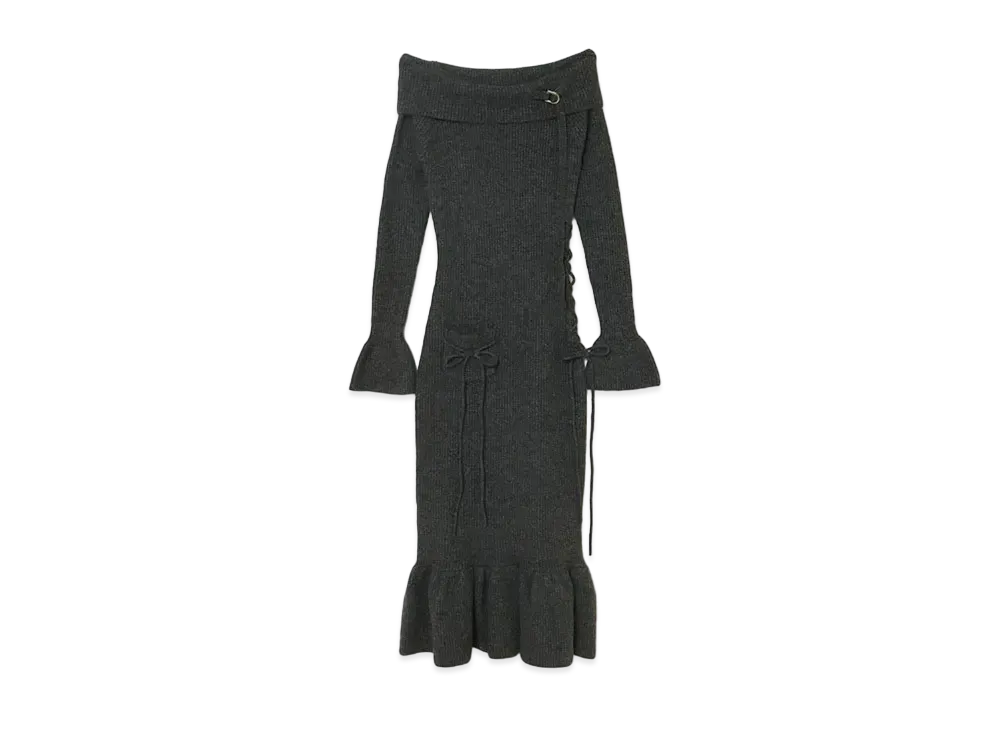 ANDMARY Cheryl Knit Long Dress "Gray"