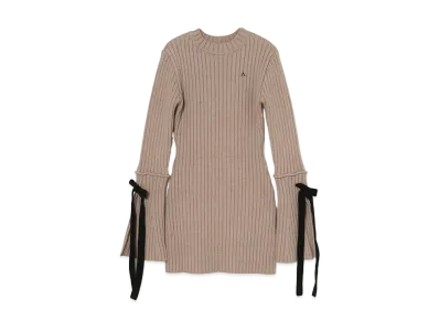 ANDMARY Nora Ribbon Mini Dress "Pink Beige"